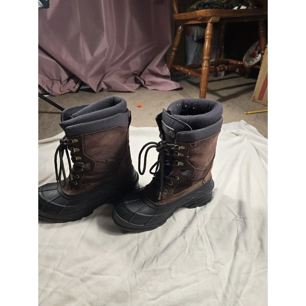 Kamik Mens Winter Boots Size 7 Brown And Black